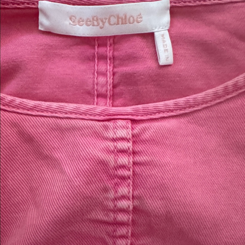 See by Chloe Puff Sleeve Denim Top - Picture 10 of 10